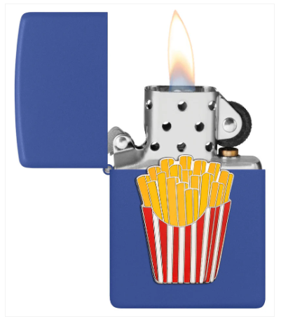 Zippo Aansteker 229 Foodie FRIES Emblem - achteraanzicht