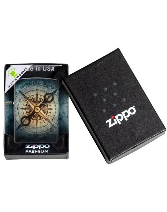 Zippo Aansteker Compass Ghost Design - detail