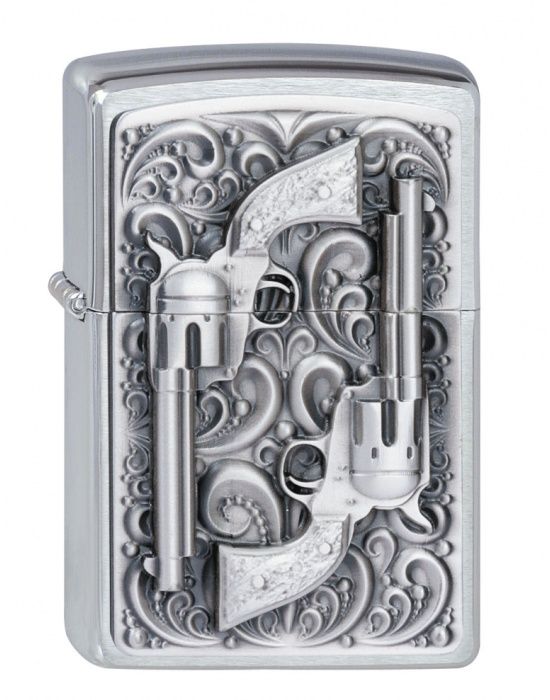 ZIPPO Aansteker PL 200 REVOLVER EMBLEM - vooraanzicht