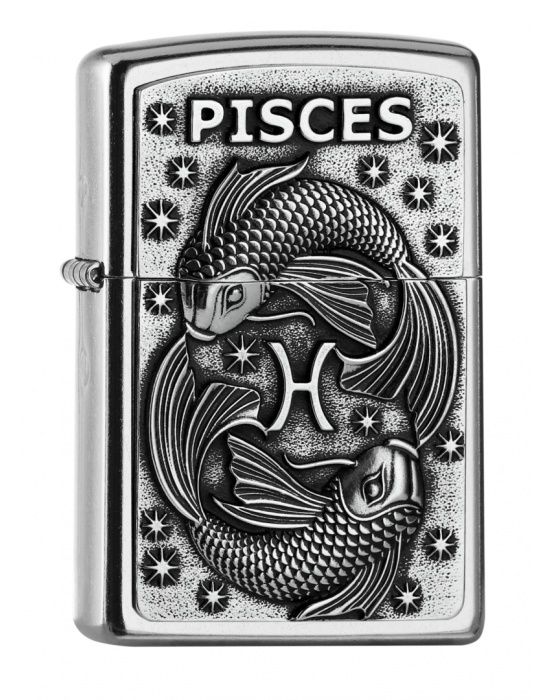 ZIPPO Aansteker PL 207 PISCES Tierkr. V19 - vooraanzicht