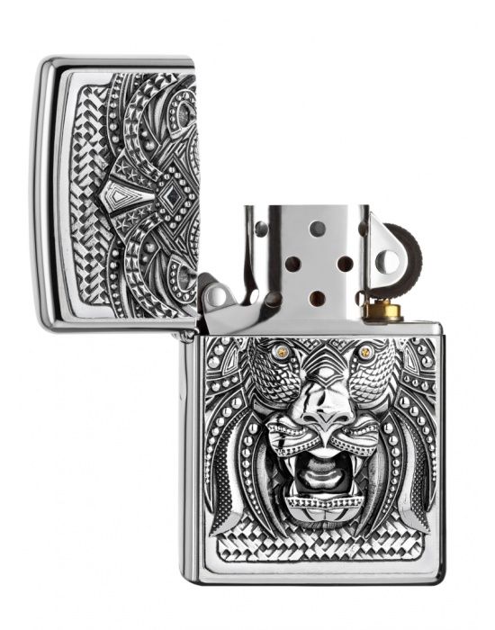 ZIPPO Aansteker PL ART LION - achteraanzicht