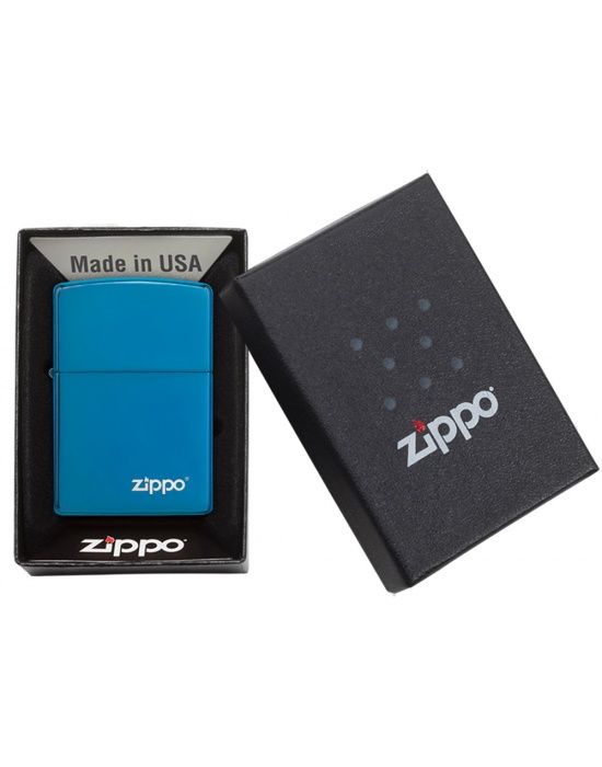 Zippo Aansteker Saphhire with Logo - detail