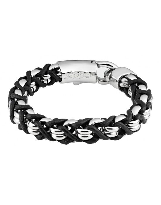 Zippo Steel Braided Leather Bracelet 20x1.1x1 cm - detail