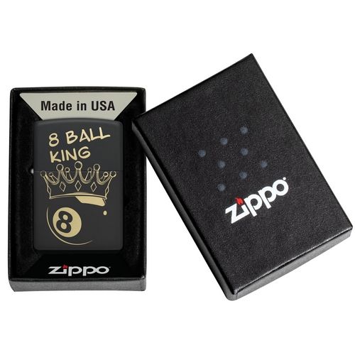 Zippo Aansteker 218 King 8 Ball Design - detail