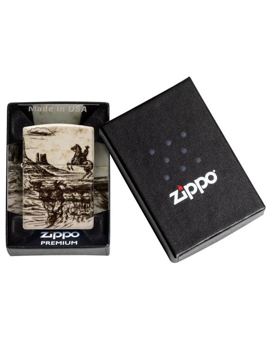 Zippo Aansteker Wild West (2) Design - detail