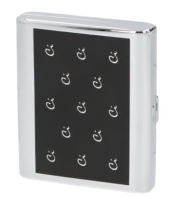 Caseti Sigarettenkoker Chrome/Black Ci v. 18 sig. - vooraanzicht