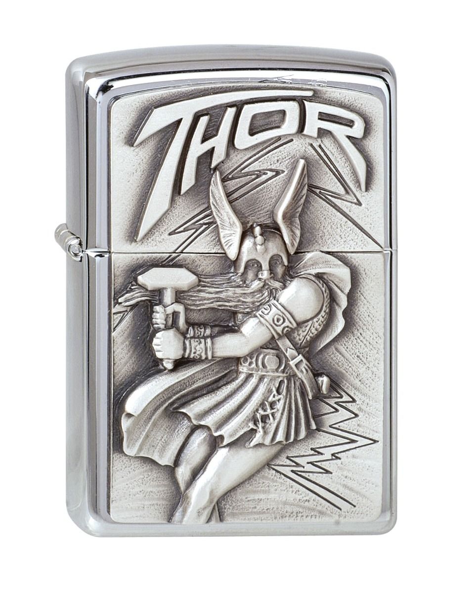 Zippo Aansteker 200 Viking Thor Emblem - vooraanzicht