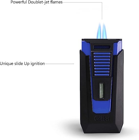 Colibri Double Flame Slide Black/Blue - zijaanzicht