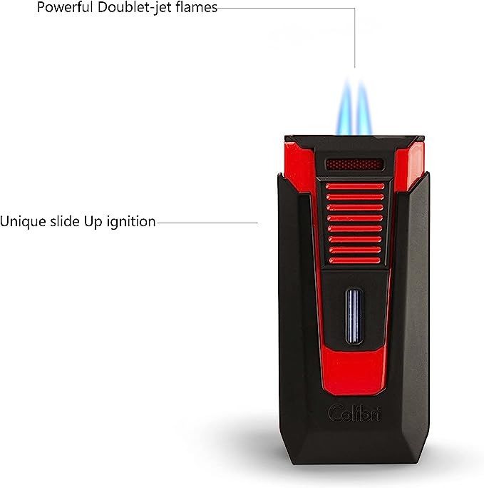 Colibri Double Flame Slide Black/Red - zijaanzicht