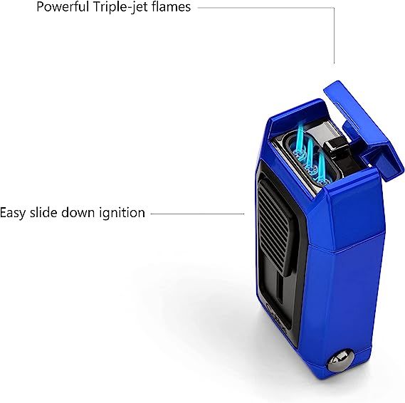 Colibri aanst. Triple Flame Quantum Blue - zijaanzicht