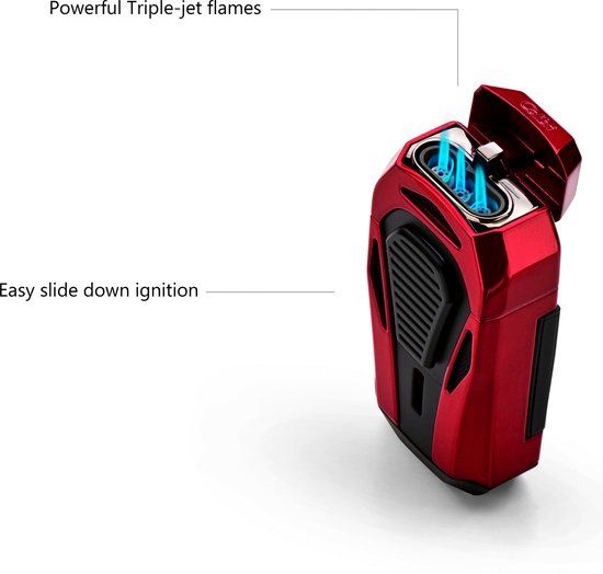 Colibri aanst. Triple Flame Boss Red/Black - zijaanzicht