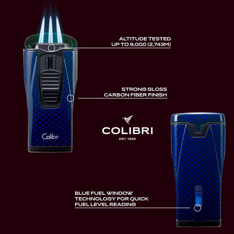 Colibri aanst. Triple Flame Monaco Carbon Fiber Blue - detail
