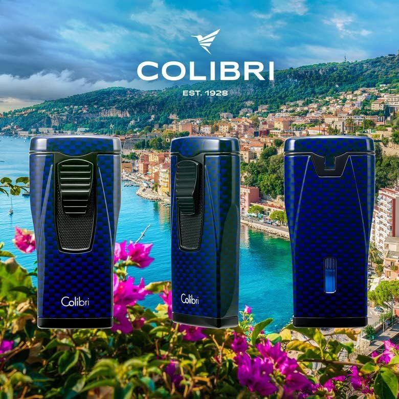 Colibri aanst. Triple Flame Monaco Carbon Fiber Blue - zijaanzicht