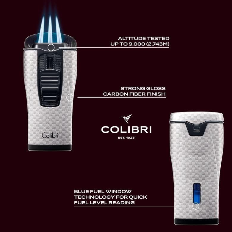 Colibri aanst. Triple Flame Monaco Carbon Fiber Silver - detail