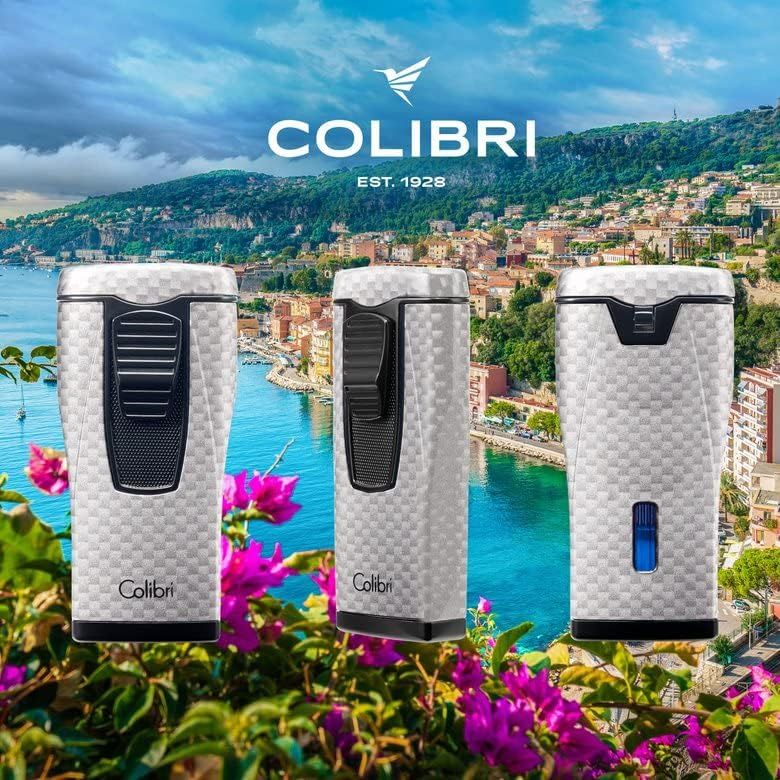Colibri aanst. Triple Flame Monaco Carbon Fiber Silver - zijaanzicht