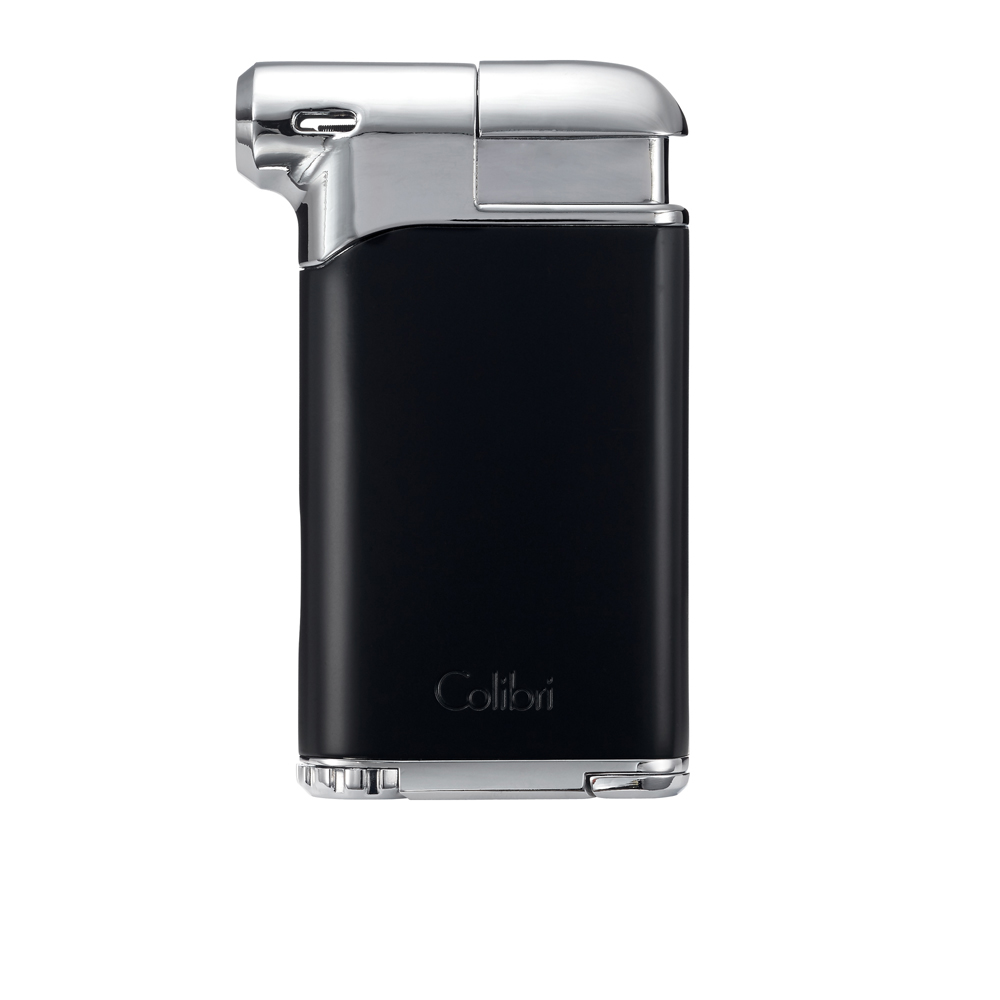 Colibri Pipe Lighter Pacific Black/Chrome - vooraanzicht