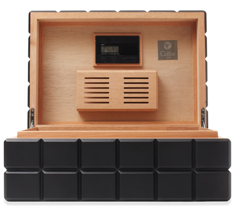 Colibri Humidor Heritage Black - geopend