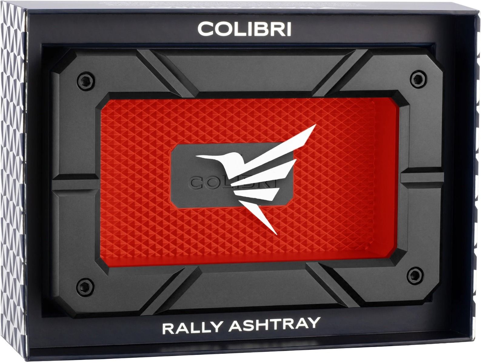 Colibri - Ashtray Rally - Black/Red - bovenaanzicht
