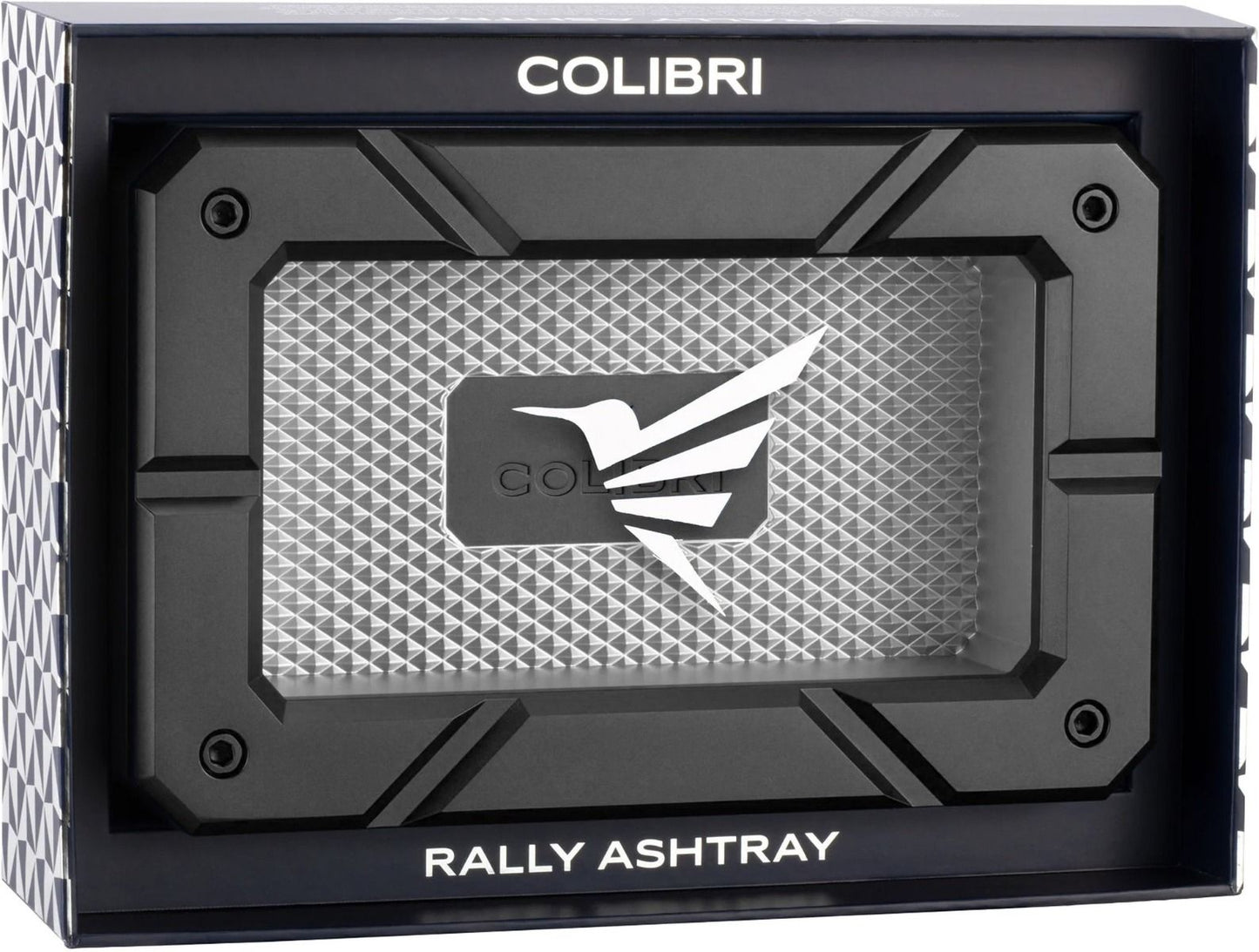 Colibri - Ashtray Rally - Black/Silver - bovenaanzicht