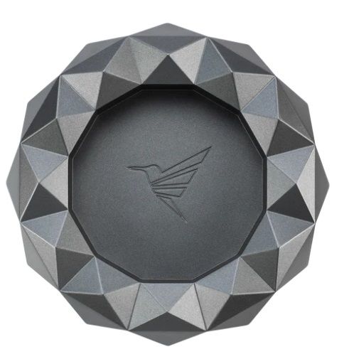 Colibri Ashtray Quasar Round Gunmetal - bovenaanzicht