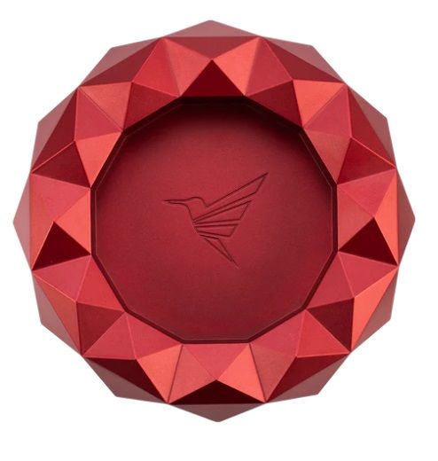 Colibri Ashtray Quasar Round Red - bovenaanzicht