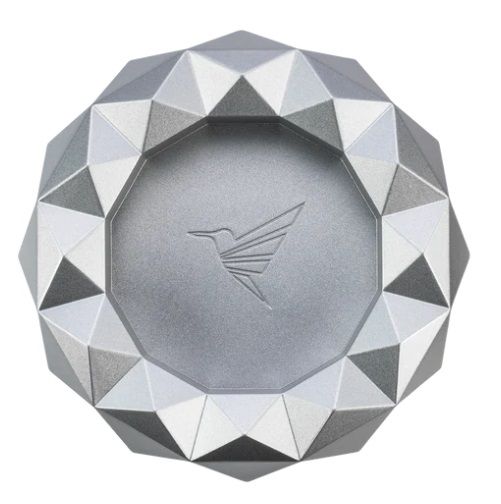 Colibri Ashtray Quasar Round Silver - bovenaanzicht