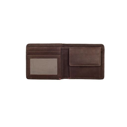 Zippo lederwaren Mens Wallet With Coin Brown - achteraanzicht