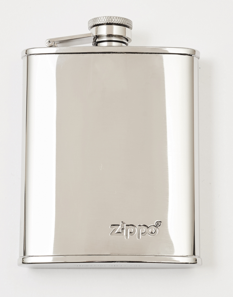 Zippo Flask Chroom 6 oz / 177 ml - vooraanzicht