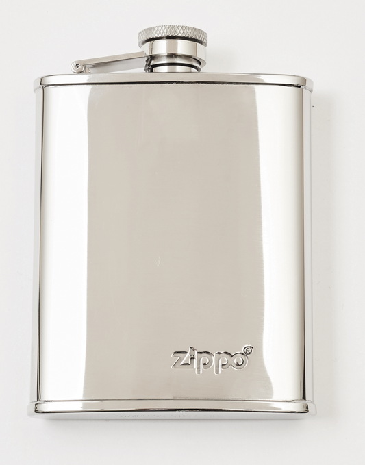 Zippo Flask Chroom 6 oz / 177 ml - vooraanzicht