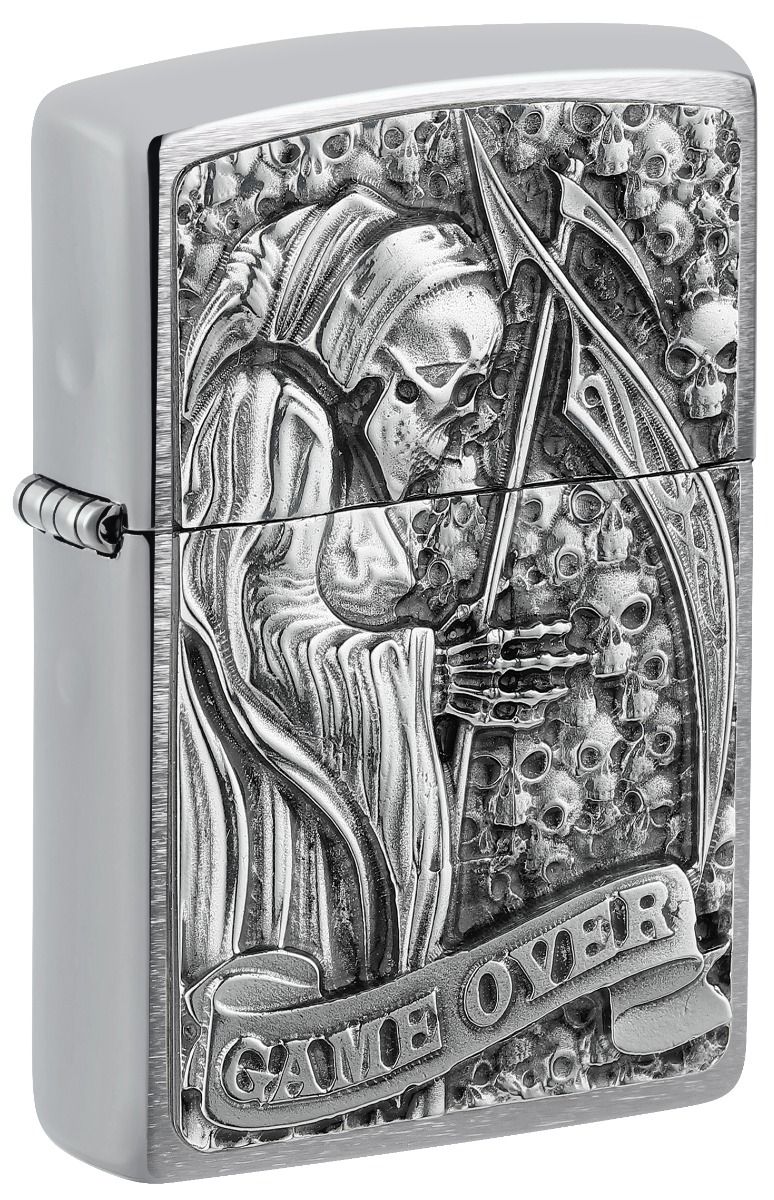 Zippo Aansteker - 200 Reaper Game over 3D Emblem - vooraanzicht