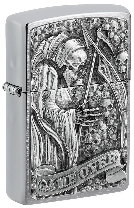 Zippo Aansteker - 200 Reaper Game over 3D Emblem - vooraanzicht