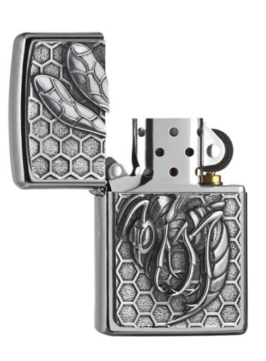 Zippo Aansteker 207 Wasp - achteraanzicht