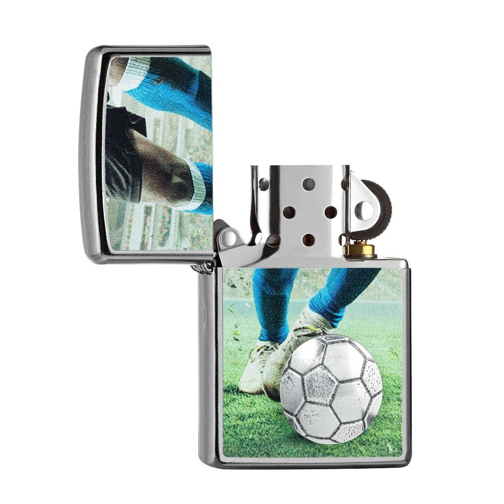 Zippo Aansteker Soccer Player - detail