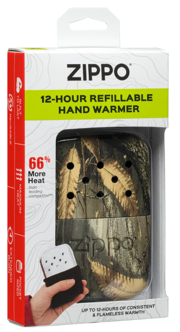 Zippo Handwarmer 12H Real Tree Design vooraanzicht