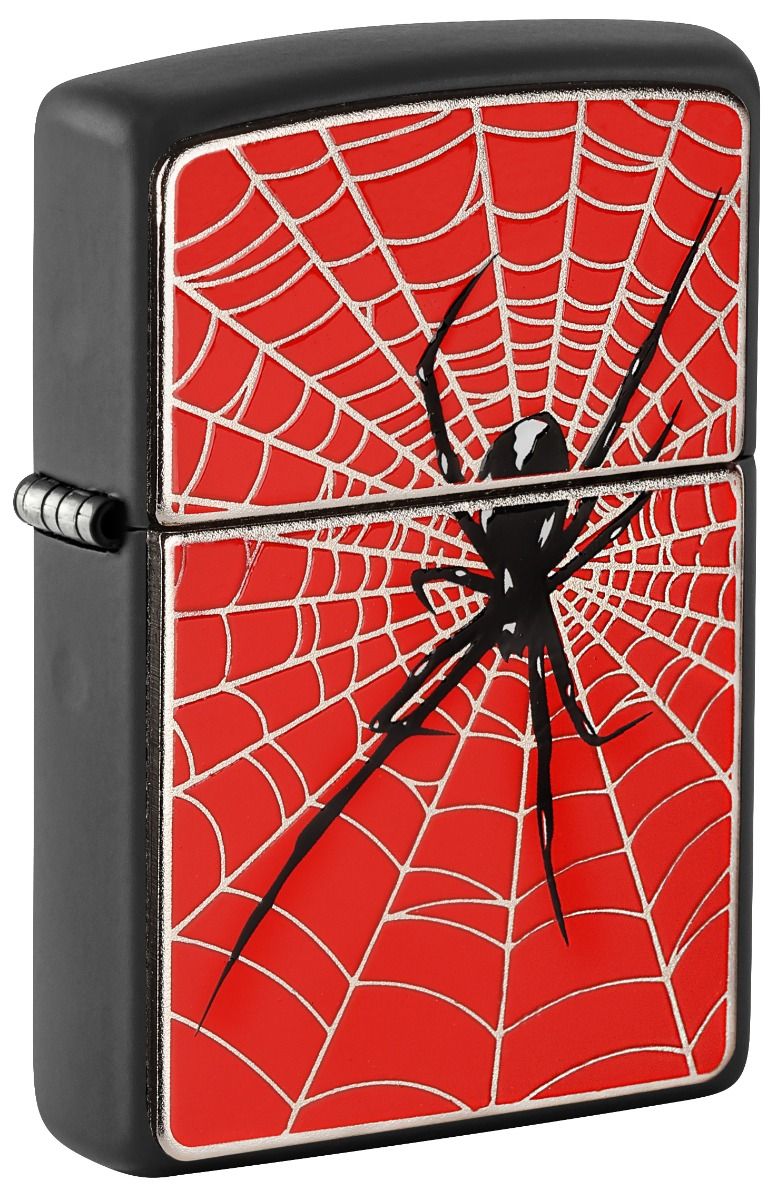 Zippo Aansteker - 218 Spider Web Red - vooraanzicht