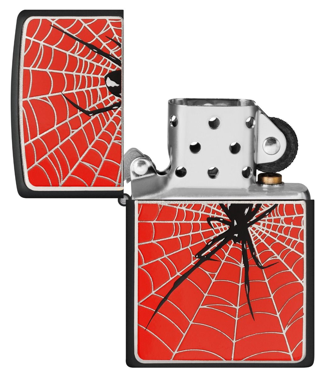 Zippo Aansteker - 218 Spider Web Red - detail 1