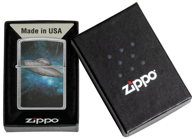 Zippo Aansteker - 200 UFO in Galaxy - achteraanzicht