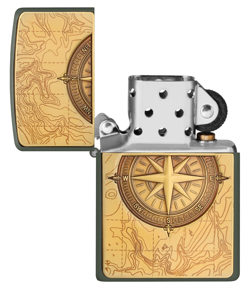 Zippo Aansteker - 221 Topographic Compass - detail 1
