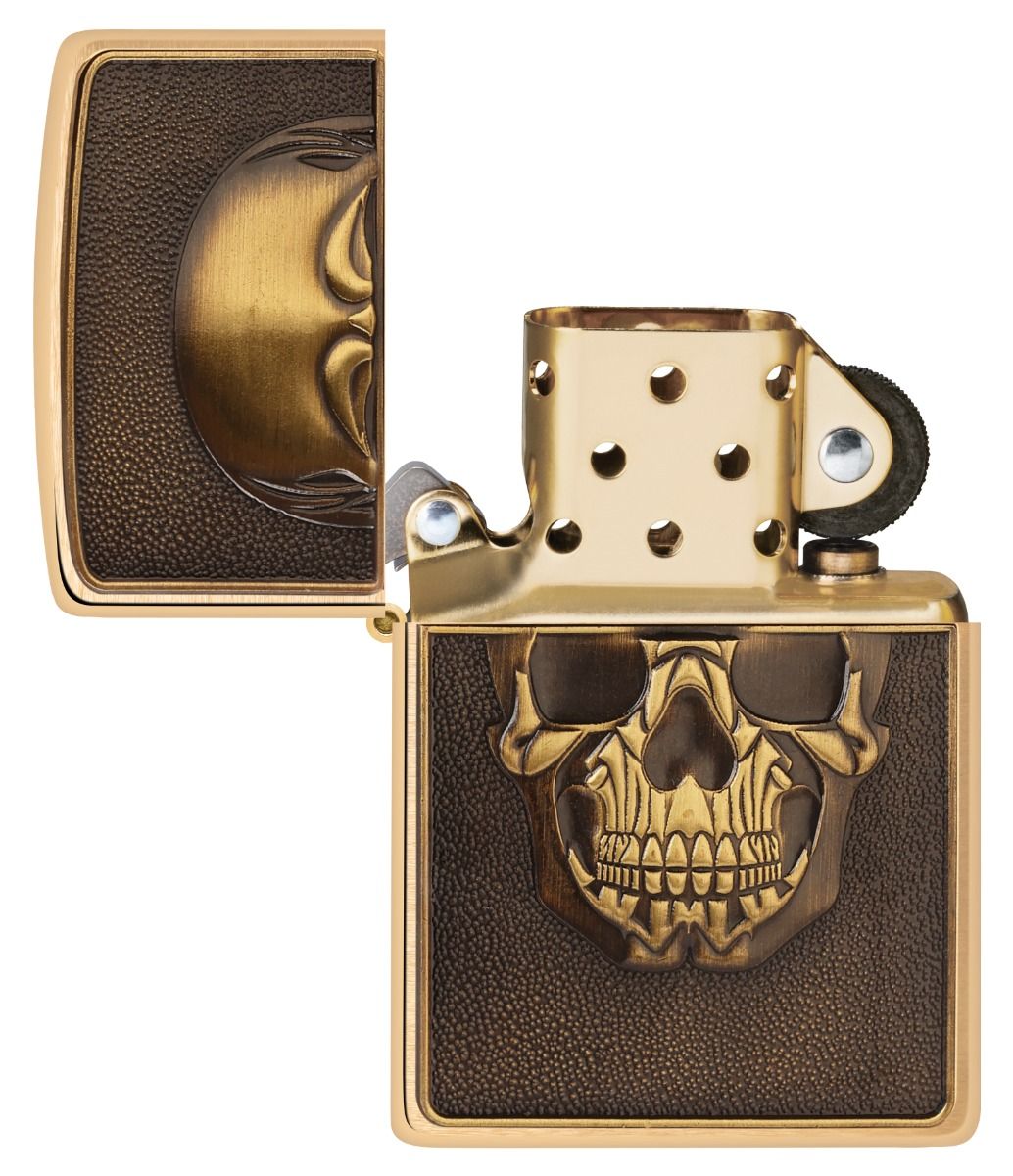 Zippo Aansteker - 204B Embossed Skull - detail 1