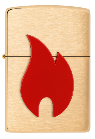Zippo Aansteker - 204B Big Flame Design - achteraanzicht