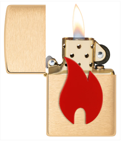 Zippo Aansteker - 204B Big Flame Design - detail 1