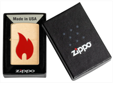 Zippo Aansteker - 204B Big Flame Design - detail 2
