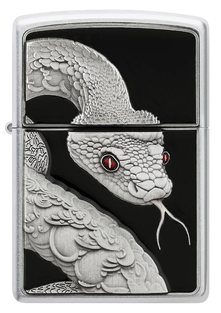 Zippo Aansteker - 205 Snake Eyes Emblem - achteraanzicht