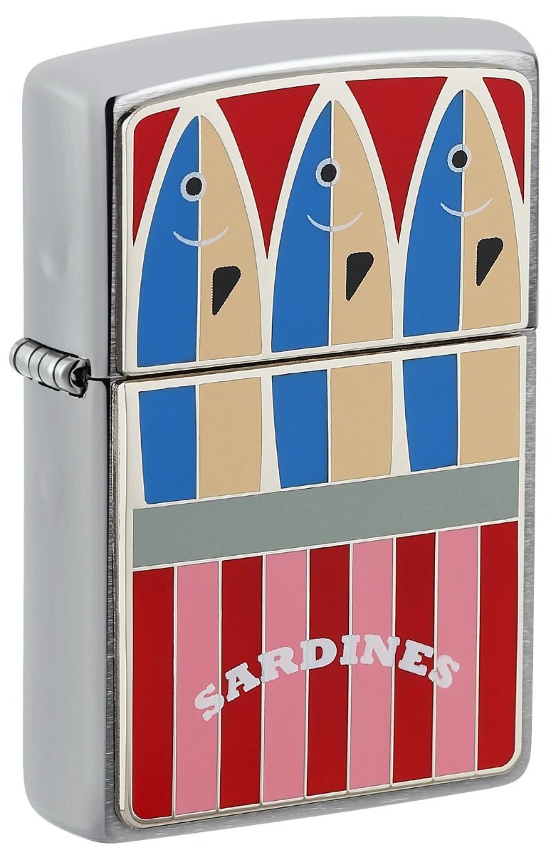 Zippo Aansteker - 200 Sardines Emblem - vooraanzicht