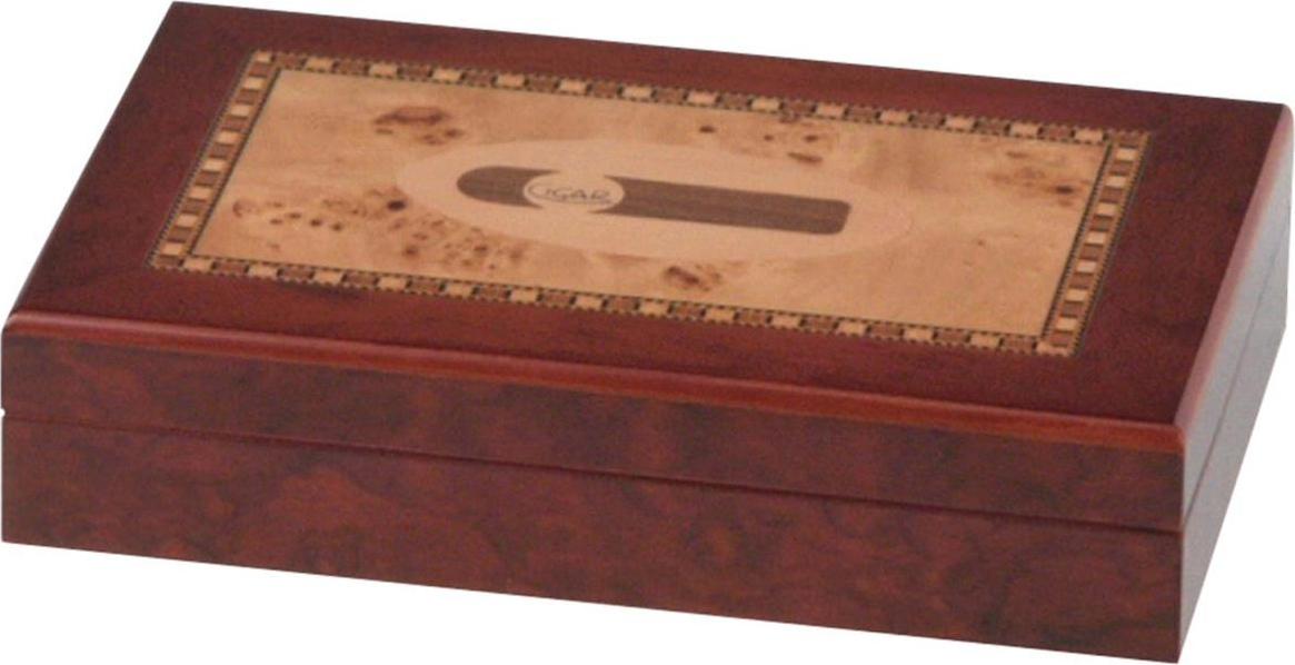 Humidor Cigar logo small - vooraanzicht kleine humidor met sigarenlogo