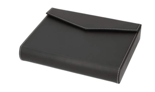 Angelo Travel Humidor PU Black - vooraanzicht gesloten reishumidor