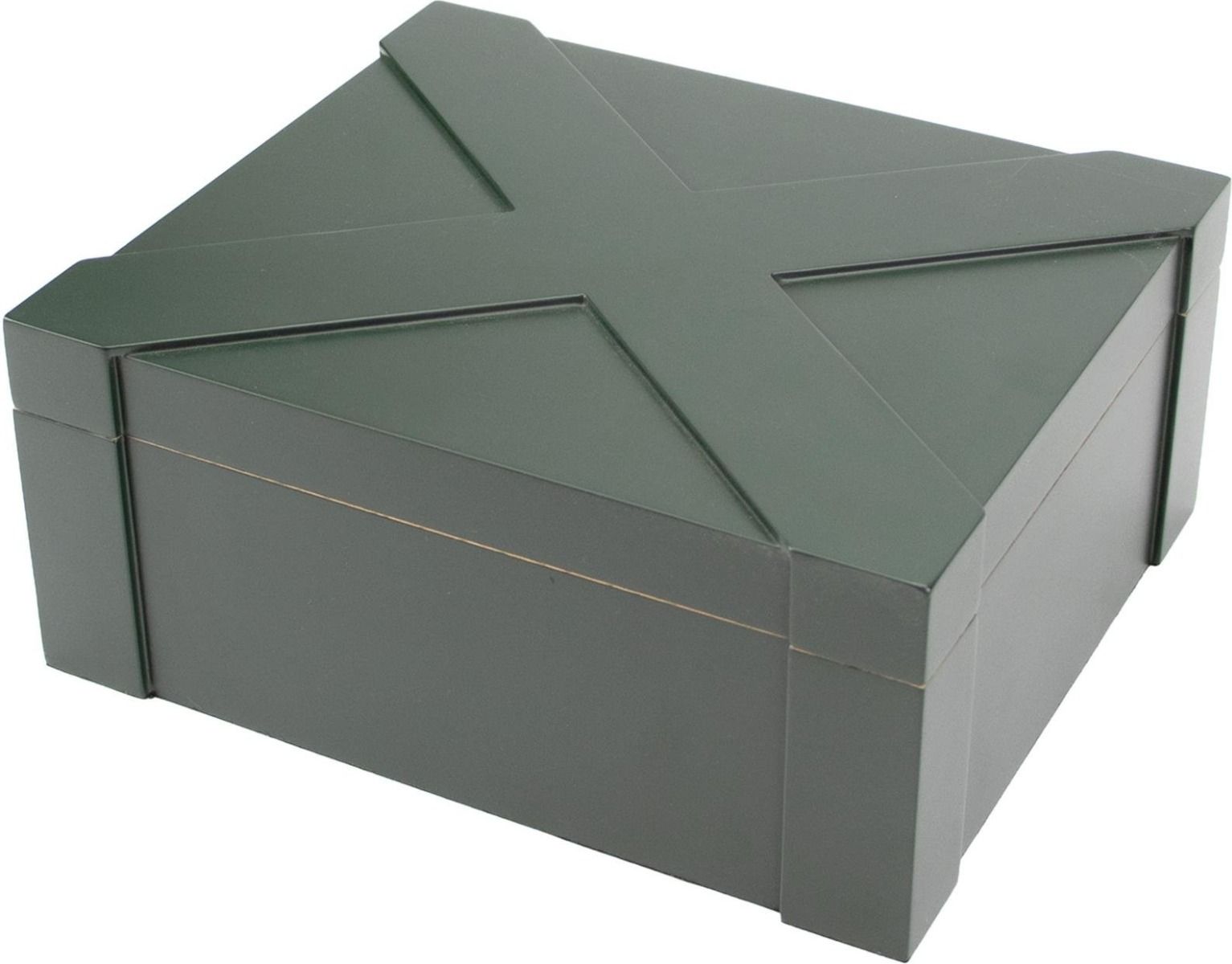 Humidor Dark Green 30-40 sigaren - vooraanzicht productfoto