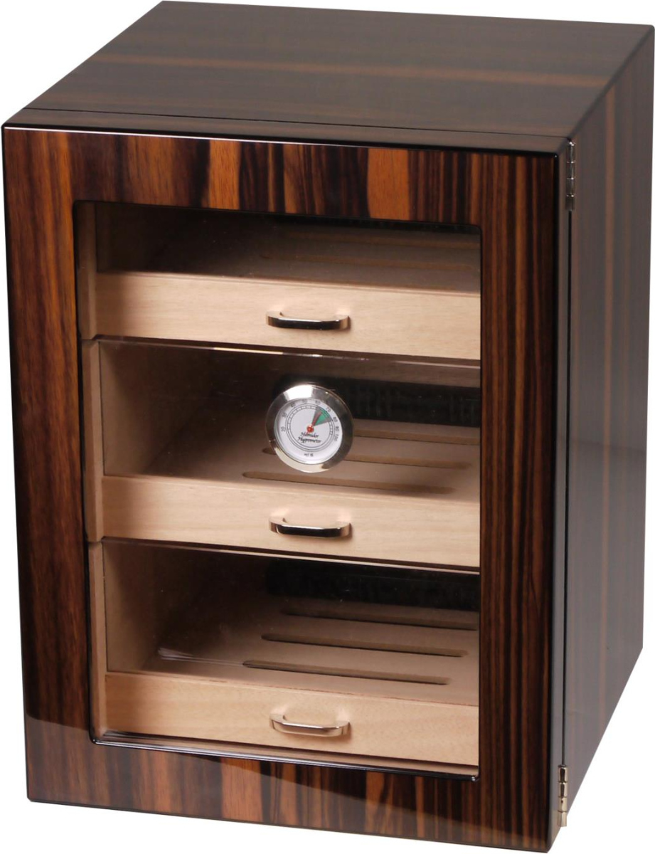 Humidor kabinet Makassar 3 laden ca. 100 sigaren - vooraanzicht kabinethumidor