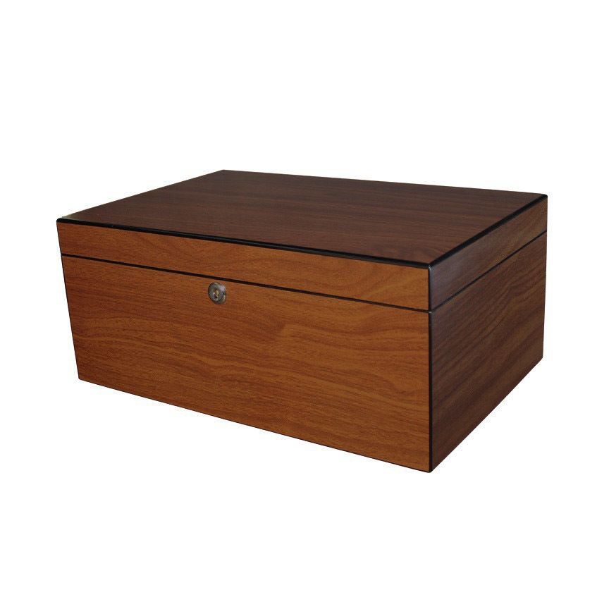 Humidor Chacom Brigham Millenium Acajou voor 125 sig. - vooraanzicht extra grote acajou humidor
