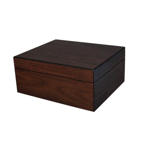 Humidor Chacom Brigham Equinox Noyer voor 50 sig. - vooraanzicht notenhout humidor Equinox model